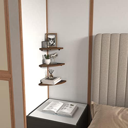 HORLIMER 6 Pack Wall Mount Floating Corner Shelf - Image 2