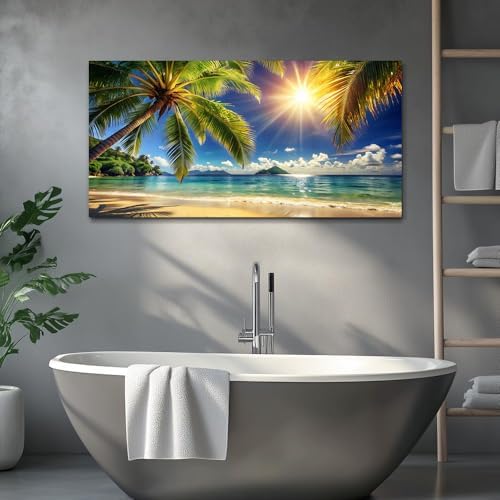Yxbhhym Large Pictures for Living Room Coastal Painting Tropical Sunrise - Image 6