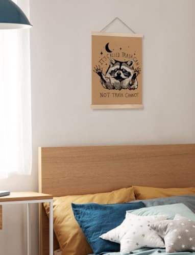 Foritho Funny Neutral Motivational Raccoon Poster Wall Art Framed 12x16in - Image 3