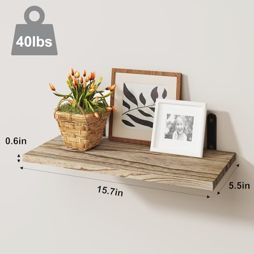 Fixwal Wall Floating Shelves for Room Decor, 4 Sets Floating Shelves for Wall - Image 3
