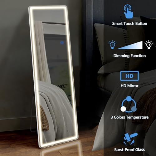 NEWBULIG 64"x21" Full Length Mirror, Light Body Mirror - Image 6