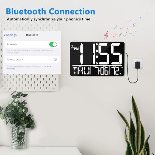 13" Bluetooth Auto Sync Wall Clock - Image 2