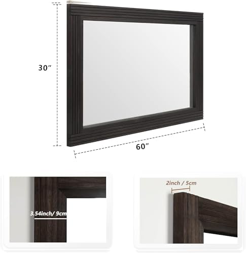 YOSHOOT Hand-Made Wooden Spliced Wall Mirror - Image 4