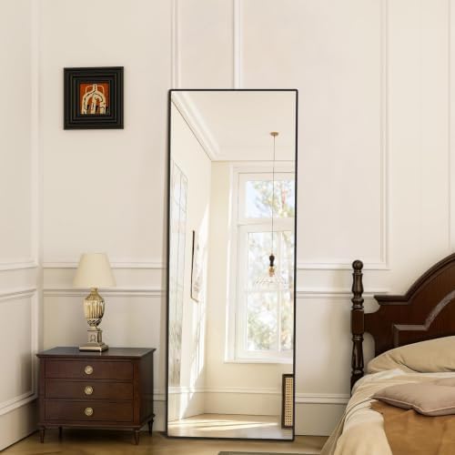 57"x21" Full Length Mirror, Floor Mirror Full Length Black by Unknown