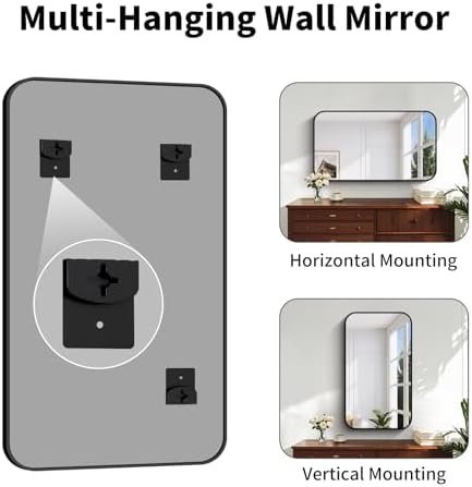 Koonmi Bathroom Wall Mirror, 24x42 Inch Large Vanity Mirror - Image 5