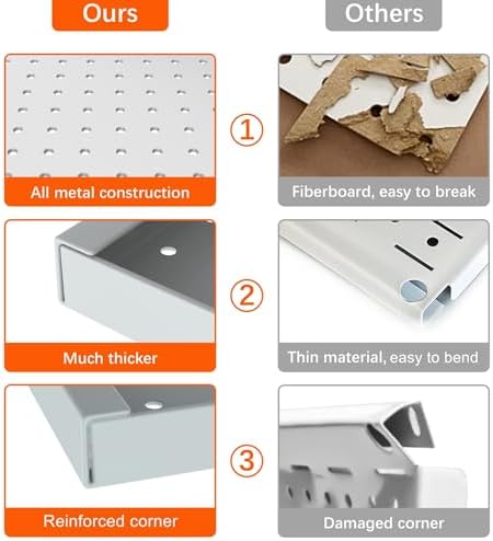 TORACK 2-Pack 12x24 inch Metal Pegboard Panels - Image 5