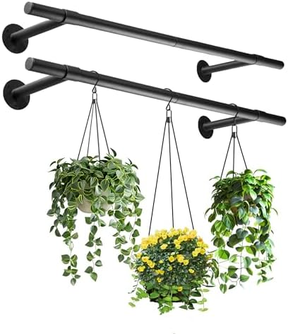 2 pcs Hanging Planters Rod – Plant Hanger Indoor by Unknown