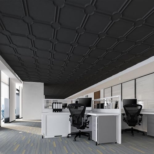 Art3d 3D Textured PVC Drop Ceiling Tiles, 2 x 2 ft - Image 5