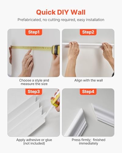 VEVOR Wall Molding 3 Pack, Wainscoting Panels Kit - Image 6