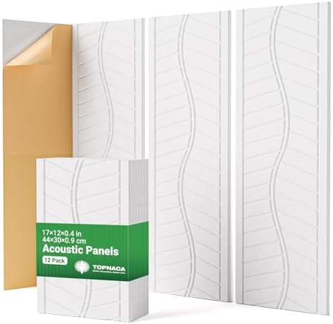 12 Pack Acoustic Wall Panels Sound Absorbing by Topnaca