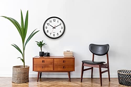 Bernhard Products Black Wall Clock Silent Non Ticking - Image 2