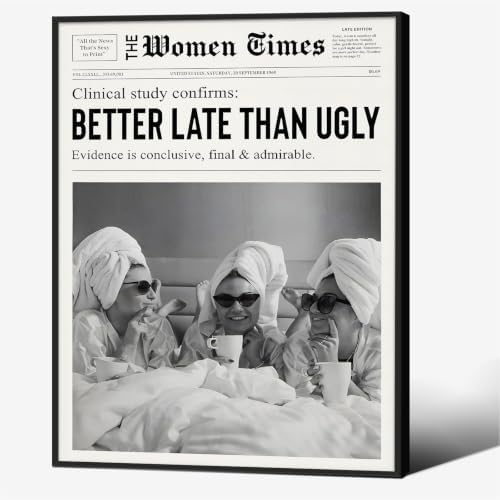 Vintage Black And White Newspaper Wall Art 8x10in Black Framed Trendy Better by Unknown