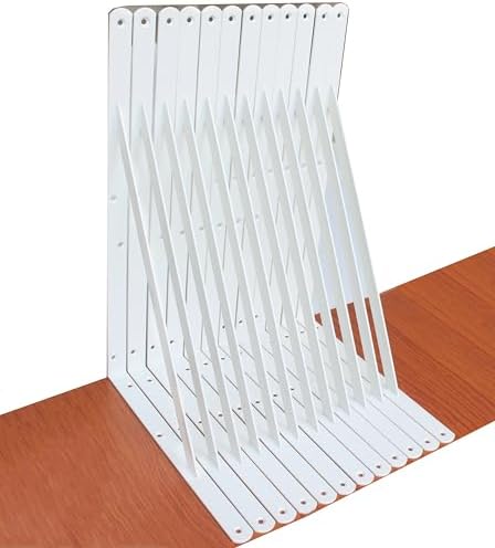 12 Pack L20 x H 12" White Heavy Duty Shelf Brackets by MHMYDZ