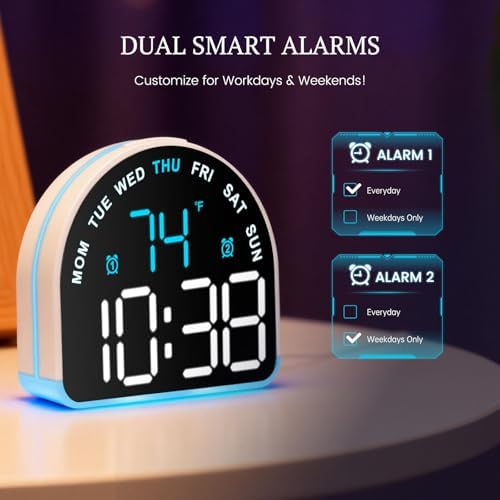 Heavy Sleeper Alarm Clock: Super Loud Alarm & Gentle Wake-Up Light - Image 4
