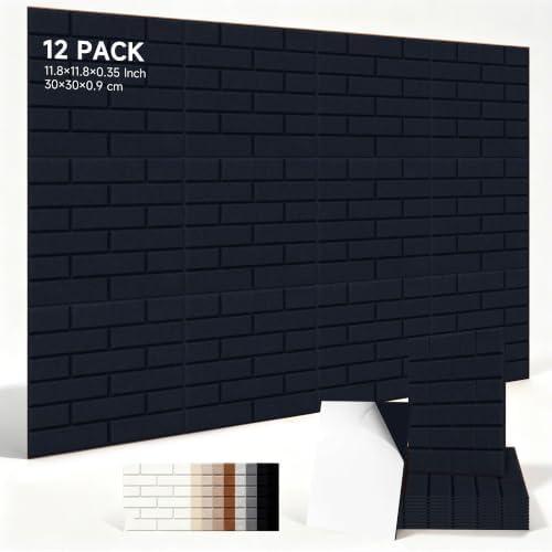 TO-TH Sound Proof Wall Panels Self-Adhesive Acoustic Panel 12Pack by TO-TH
