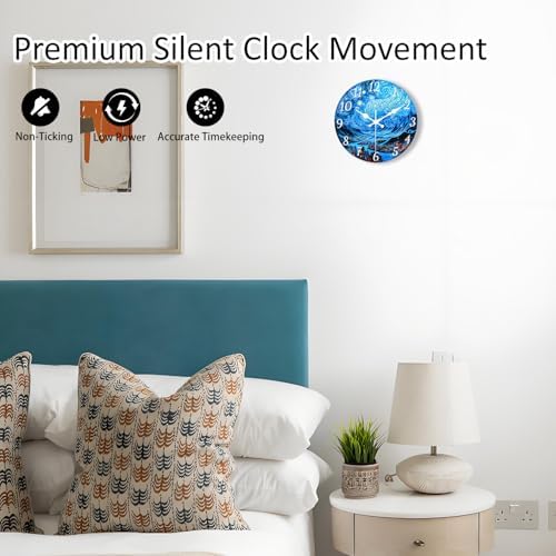 Silent Glass Wall Clock Non Ticking - Image 4