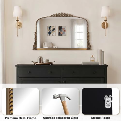 36"X23" Vintage Gold Mirror - Image 5