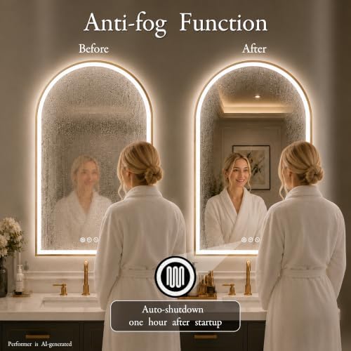 Saliwa Arched Bathroom Mirror - Image 3