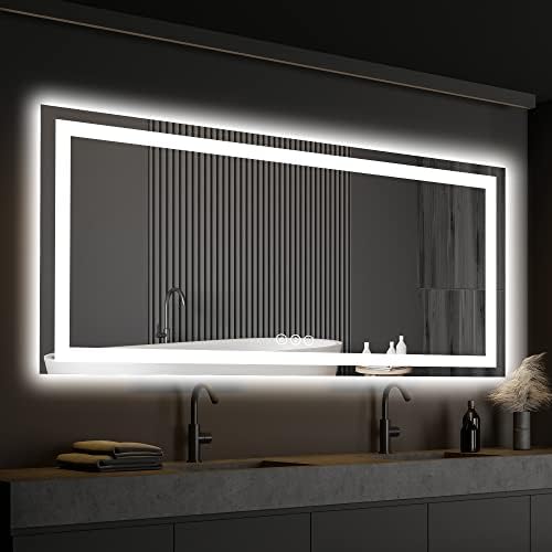 ISKM 55x30 LED Mirror for Bathroom, Front and Back Lit by ISKM-IStillKeepMovin