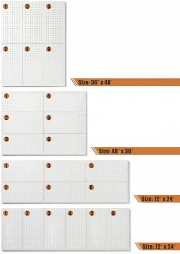 PBHEPJ 6 Pcs Metal Pegboard Panels, Includes Drywall Anchors and Screws Kits - Image 4
