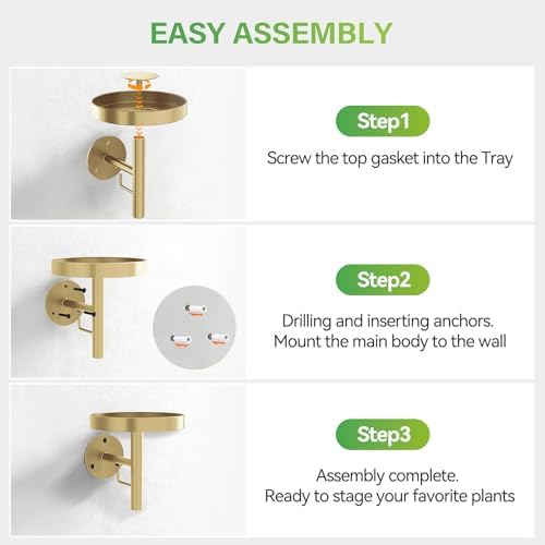 DELLAN Wall Plant Holder, All Gold - Image 6