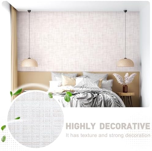 Beige Grasscloth Wallpaper Peel and Stick Wallpaper Texture Contact Paper - Image 5