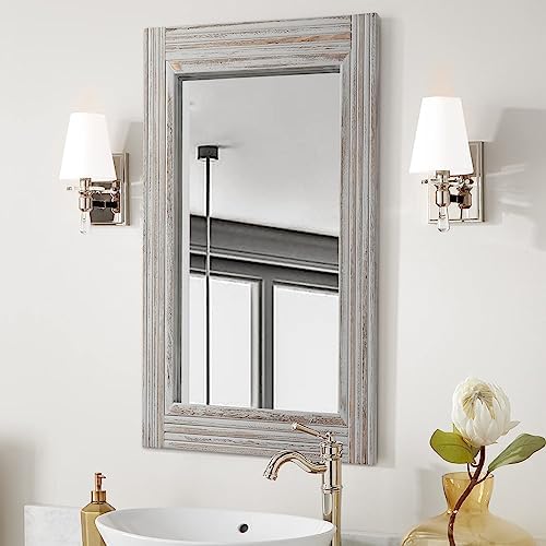 YOSHOOT Hand-Made Wooden Spliced Wall Mirror - Image 5