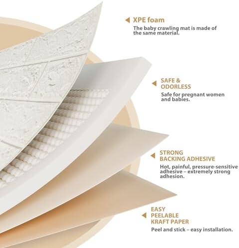 JOLOV 3D Wall Panels Peel and Stick, Waterproof PE Foam - Image 4