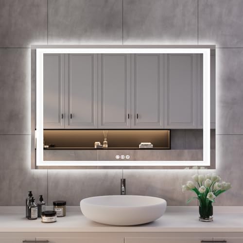 ISKM 44x28 LED Mirror for Bathroom, Front and Back Lit by ISKM-IStillKeepMovin