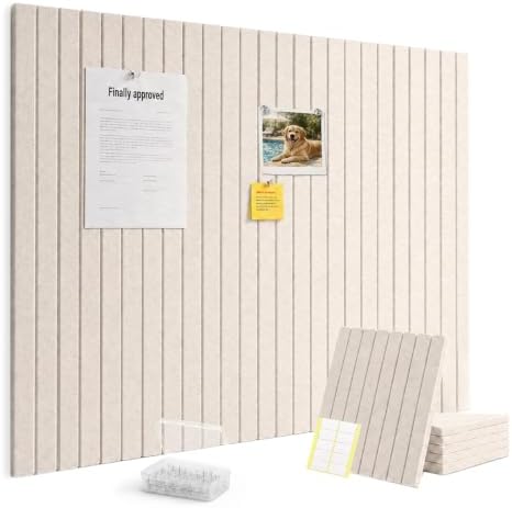 Large Square Felt Bulletin Board Tiles, 6 Pack by OceanBreezy