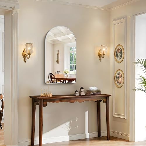 FORBATH Arched Bathroom Mirror 20x40 Inch, Hanging or Leaning Against Wall - Image 2