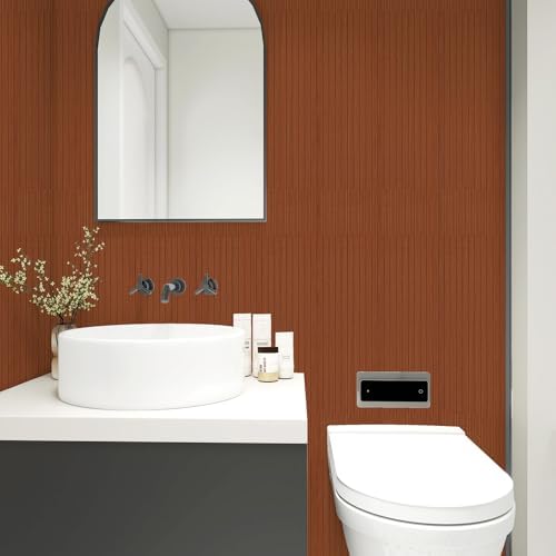 3D Faux Wood Slat Wall Panel – Peel and Stick Self Adhesive Soundproof Foam - Image 5