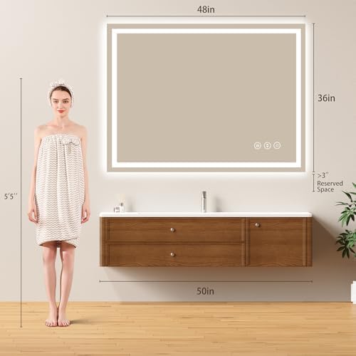 48"x 36" LED Bathroom Mirror - Image 2