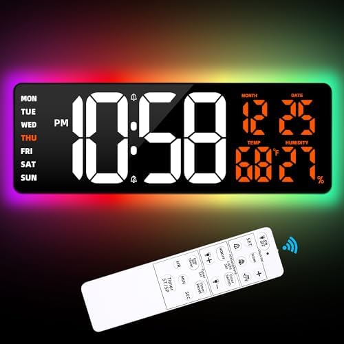17.3" Large Digital Wall Clock Timer Alarm Clock by CYMHCHL