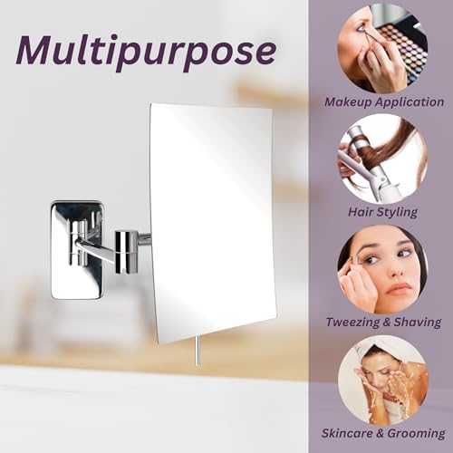 JERDON Wall-Mounted Makeup Mirror - Image 6