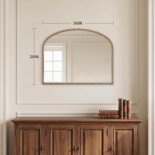 Antique Gold Arched Wall Mirror - Image 3