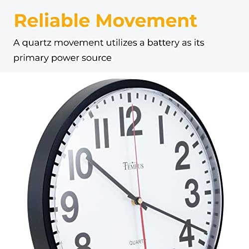 Tempus Contemporary Wall Clock, Battery Operated - Image 5