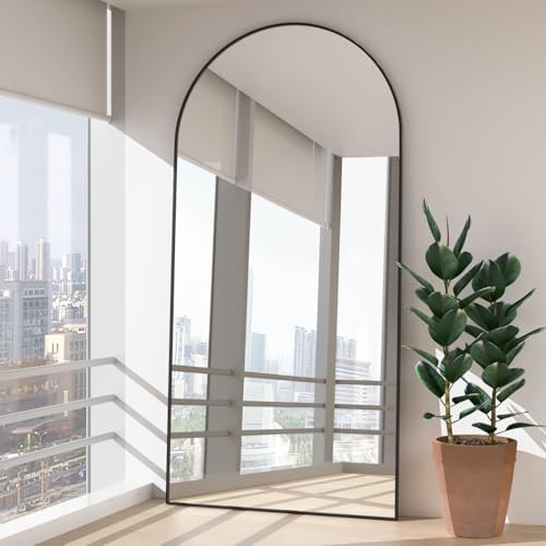 Arch Full Length Mirror Arched Floor Mirror 76"x34" by NEUWEABY