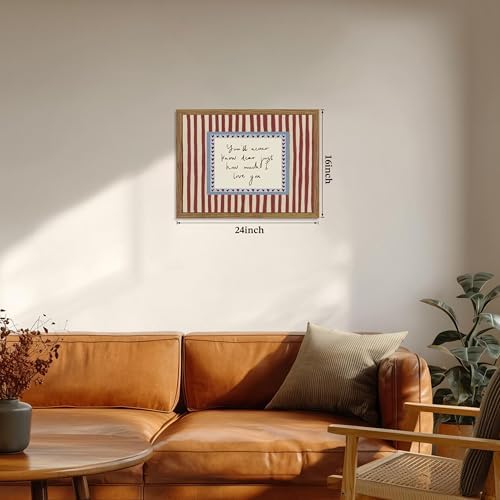 Framed Vintage Love Quote Canvas Wall Art, “You'll Never Know Dear Just How - Image 4