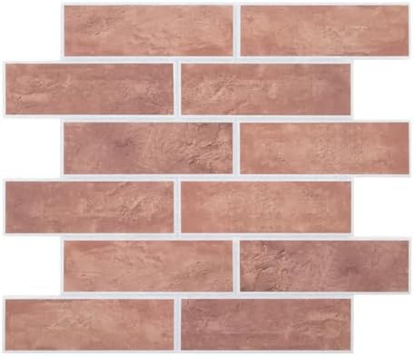 16-Pack 3D Faux Brick Acoustic Wall Panels, 11.8" x 11.8" Peel and Stick PET by premiumqualitypeelandsticktile
