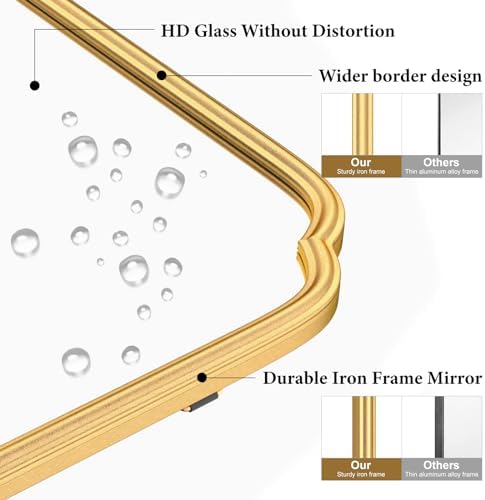 Ferytange Gold Bathroom Vanity Mirror - Image 6