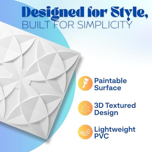 Art3d PVC Drop Ceiling Tiles 24x24 in, 48 Sq.Ft, Milk White - Image 3