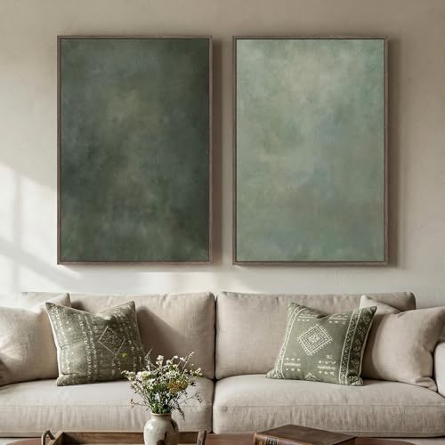Large Framed Green Abstract Wall Art by Cuspin