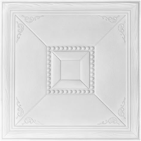 Nuanchu 40 Pcs 13.8 x 13.8 Inch Ceiling Tiles Peel and Stick by Nuanchu