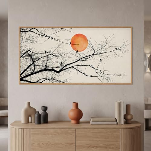 Large Vintage Tree Branch Framed Canvas Wall Art Set-40"x20"x1 - Image 2