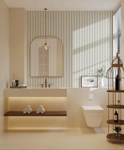 myforHD Wallpaper Peel and Stick Wood Grating Stripe Self-Adhesive Wallpaper - Image 4