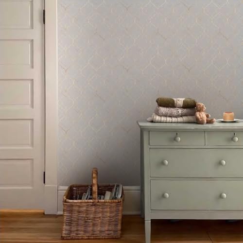 18"x236" Ivory Glittery Mosaic Modern Peel and Stick Self Adhesive Wallpaper - Image 3