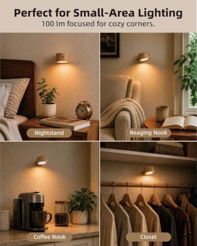 Wall Lights, Rechargeable Magnetic Wall Sconce - Image 4