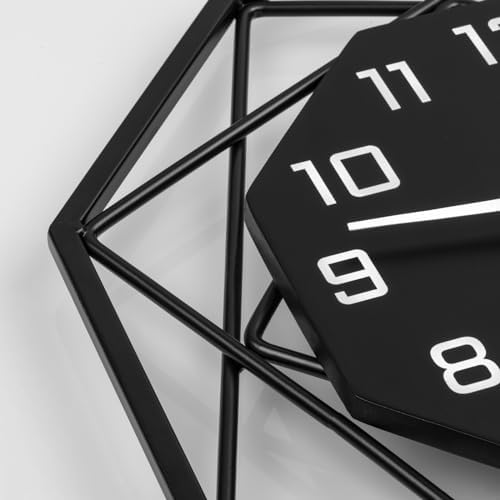 Modern Wall Clocks for Living Room Decor 12in Black Analog Clock - Image 6