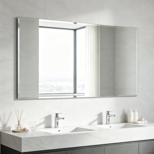 Frameless Wall Mirror 55” x 30“ Bathroom Mirror - Image 2